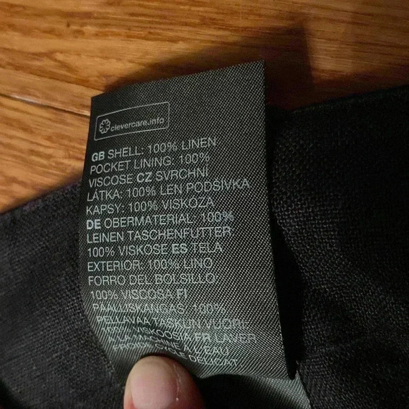 Stockholm Atelier & other stories women’s 100% linen blck pants - size 10 - Picture 3 of 6